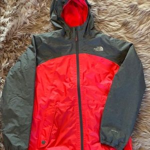 Pink and gray northface girls size XL